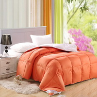 Orange And White Duck Down Comforter