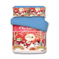 Christmas Forest Red Bedding Duvet Cover Set Duvet Cover Pillow Sham Kids Bedding Gift Idea