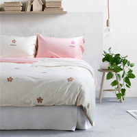 Lovely Flower Ivory Bedding Set Teen Bedding Kids Bedding Duvet Cover Pillow Sham Flat Sheet Gift Idea
