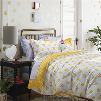 Crowns Yellow Bedding Teen Bedding Kids Bedding Modern Bedding Gift Idea